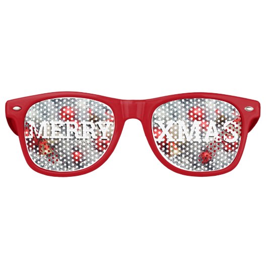 MERRY XMAS rétro Shades / Fun Party Lunettes de so (Devant)