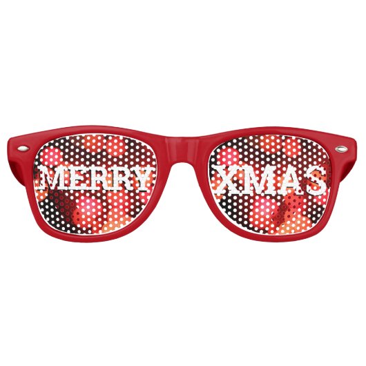 MERRY XMAS rétro Shades / Fun Party Lunettes de so (Devant)