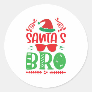 Merry Xmas Santas Brother Ronde Sticker