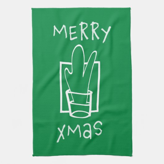 Merry Xmas Theedoek (Verticaal)