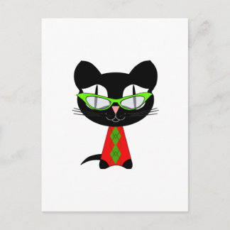 Merry Xmas uit een cool Kat Feestdagenkaart