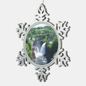 Merry Xmas van Abruikbare versiering van het Chasm Tin Sneeuwvlok Ornament (Rechts)