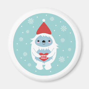 Merry Xmas Yeti Magneet