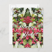 Merry Yule Berry Solstice kerst Feestdagenkaart (Voorkant / Achterkant)