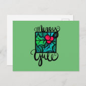 Merry Yule Briefkaart (Voorkant / Achterkant)