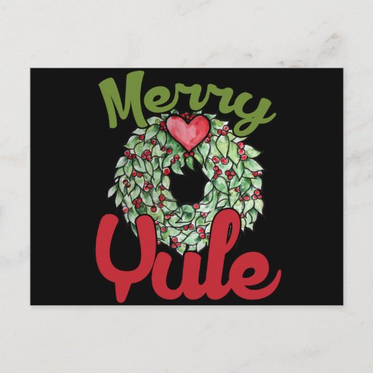 Merry Yule Feestdagenkaart (Voorkant)