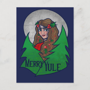 Merry Yule Goddess Art Briefkaart