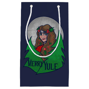 Merry Yule Goddess Art Pagan en Wiccan Yule Klein Cadeauzakje