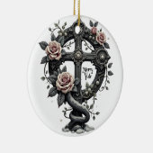 Merry Yule Gothic Cross Ornament (Rechts)