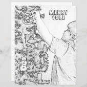 Merry Yule Wicca Colour Page Paper (Voorkant / Achterkant)