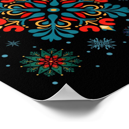 Merry Yule Winter Solstice God Jul Swedish Xmas Le Poster (Hoek)