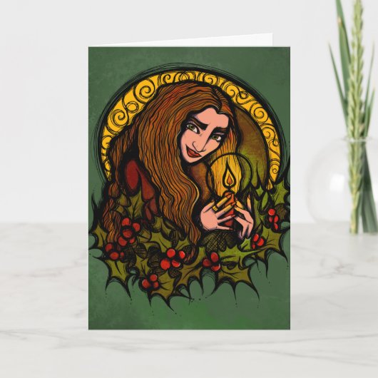 Merry Yule Witch Kaart (Voorkant)