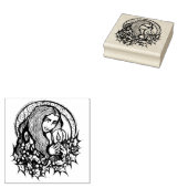 Merry Yule Witch Rubberstempel (Gestempeld)