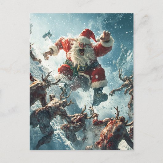 Merry Zombie Christmas Briefkaart (Voorkant)