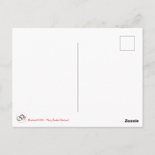Merry Zombie Christmas Briefkaart (Achterkant)