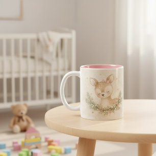 MerryMist Baby Dreams: Winter Blush – Ethische kin Tweekleurige Koffiemok