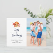 Mers & Salutations Photo de coquillage Cartes de v (Debout devant)