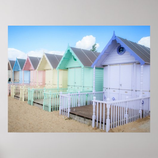 Mersea Island Beach Huts Poster (Voorkant)