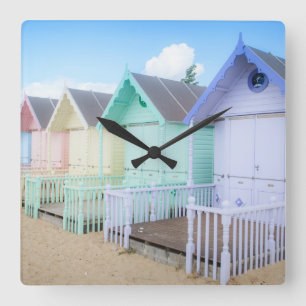 Mersea Island Beach Huts Vierkante Klok