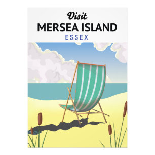 Mersia eiland Essex reisposter Foto Afdruk