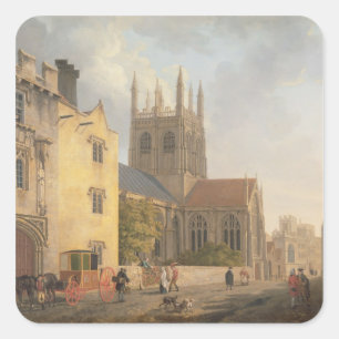 Merton College, Oxford, 1771 (olie op doek) Vierkante Sticker