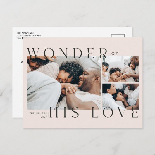 Merveille de sa carte postale de Noël d'amour (Devant / Derrière)