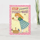 Merveilles de Dieu Carte d'anniversaire (Devant)