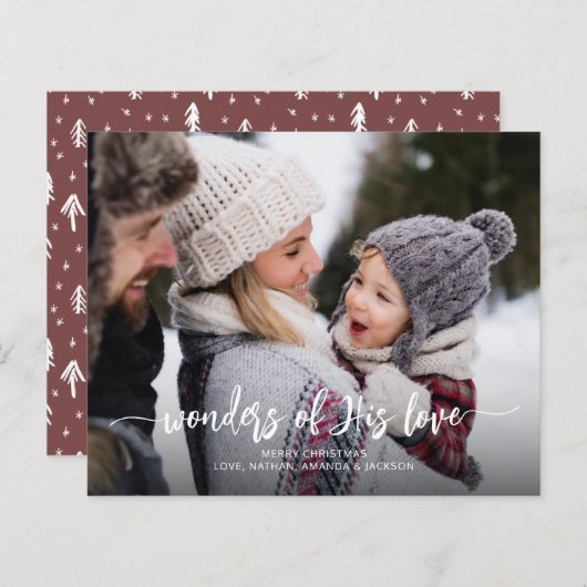 Merveilles de sa carte de Noël d'amour (Devant / Derrière)