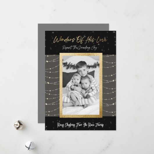 Merveilles de sa carte de Noël d'amour (Devant/Arrière en situation)