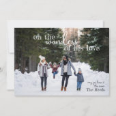 Merveilles de son amour Carte de Noël 4 Photo Blac (Devant)