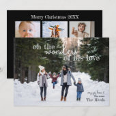 Merveilles de son amour Carte de Noël 4 Photo Blac (Devant / Derrière)