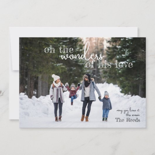 Merveilles de son amour Carte de Noël Quatre Photo (Devant)