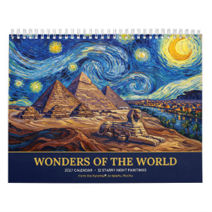 Merveilles du Monde Calendrier Nuit Étoilée 2027