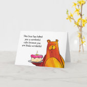 Merveilleuse carte d'anniversaire de gâteau (Fleur jaune)