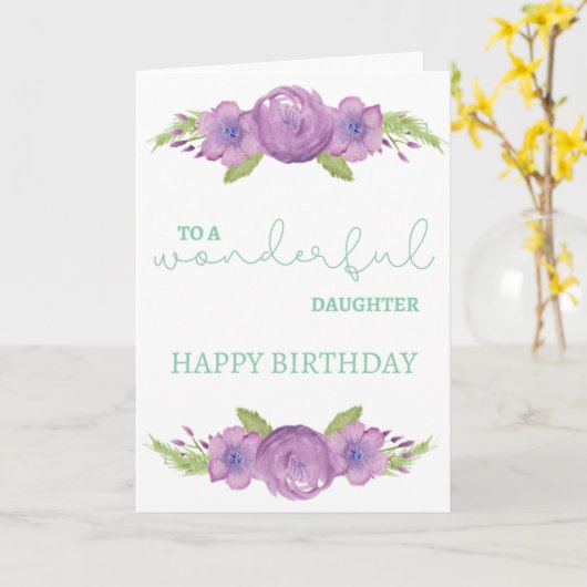 Merveilleuse carte d'anniversaire fille - Fleurs v (Fleur jaune)