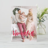 Merveilleuse carte photo de Noël Rouge Vie (Debout devant)