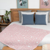 Merveilleuse couverture en polaire rose avec nom e