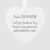 Merveilleuse et incroyable Bible Verse Coeur de No (devant)