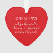 Merveilleuse et incroyable Bible Verse Coeur de No (devant)