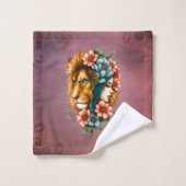 Merveilleuse femme dont les cheveux longs et fluid (Gant de toilette)