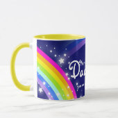 Merveilleuse Fille arc-en-ciel bleu marine mug (Gauche)