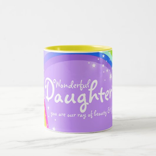 Merveilleuse Fille arc-en-ciel mug violet (Centre)