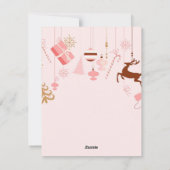Merveilleuse, Magnifique, Pink Christmas Carte (Dos)