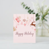 Merveilleuse, Magnifique, Pink Christmas Carte (Debout devant)