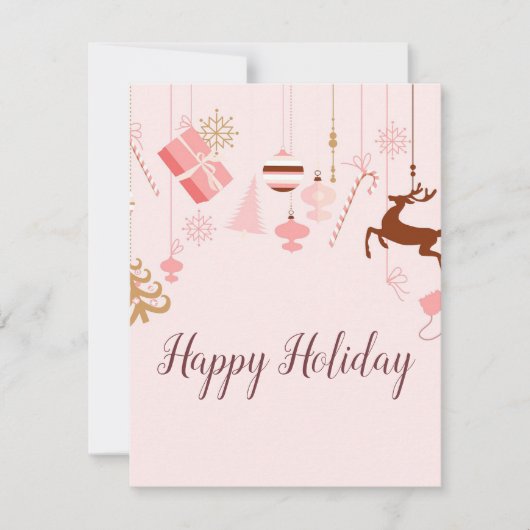 Merveilleuse, Magnifique, Pink Christmas Carte (Devant)