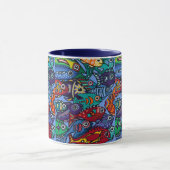 Merveilleuse Mug De Boisson Colorée Différente (Centre)