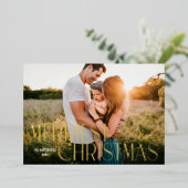 Merveilleuse Noël moderne Photo Foil Carte de vaca (Debout devant)