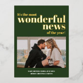 Merveilleuse nouvelle Grossesse Faire-part Noël (Recto)