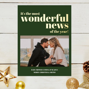 Merveilleuse nouvelle Grossesse Faire-part Noël