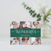 Merveilleuse Vie ÉDITABLE COULEUR Vacances Carte p (Debout devant)